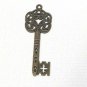 Antique Style Skeleton Key Charm Pendant