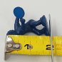 Vintage Blue Plastic Figure Ping Pong Table or Tennis Player Curly Hair Toy