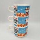 KELLOGG'S Vintage Mug Cup FROSTED FLAKES Tony the Tiger Stackable 2008 Set Of 3
