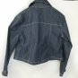 Chicos Platinum Denim Crop Stretch Jean Jacket w/ Zipper Buttons Pockets Size 1