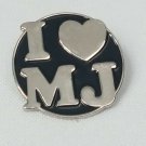 I Love Heart MJ Michael Jackson Tribute Pin