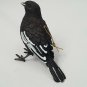 Black Bird White Stripes Warbler Hanging Ornament Figurine