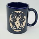 Goddess of Beauty Cobalt Blue Ceramic Mug Signed by Anne Marston Made in  USA