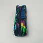 Vera Bradley Small Cosmetics Brush Pencil Glasses Bag Black Blue Floral
