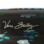 Vera Bradley Small Cosmetics Brush Pencil Glasses Bag Black Blue Floral