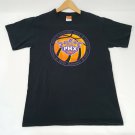 Phoenix Suns Black T-Shirt Flaming Basketball Logo PHX NBA Size S