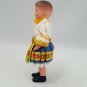 Hard Plastic Ethnic Doll String Jointed Germany Dress Dollhouse Blue Yellow Red