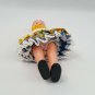 Hard Plastic Ethnic Doll String Jointed Germany Dress Dollhouse Blue Yellow Red