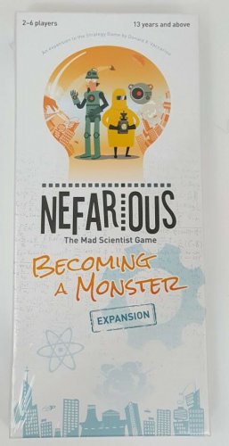 USAopoly Nefarious Mad Scientist Game Becoming a Monster Expansion Pack Sealed
