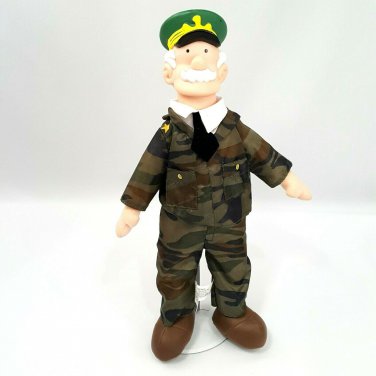 2004 Beetle Bailey General Halftrack Plush Doll Camouflage 16"
