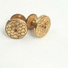 Vintage Round Cufflinks Gold Tone Set