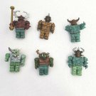 Lot of 6 NON-Lego Mini Figures Warriors Brick Style Miniatures Fantasy
