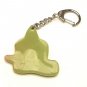Collectible Keychain Ring Charm Old Navy Green Halloween Witch Broom Rubber PVC