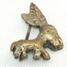 Vintage Sterling Silver Small Donkey Little Burro Pin Brooch Hat Tie Lapel