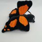 Vtg Monarch Butterfly Hand Puppet Plush Creations Stuffed Animal Soft Glove