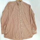 Men's Cutter & Buck Long Sleeve Button Down Shirt Red Gray Gingham Plaid Large