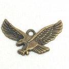 Necklace Pendant Charm Bronze Flying Eagle Hawk