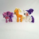 My Little Pony Plush Rarity Apple Jack Purple Unicorn Pegasus LOT Ty Hasbro Toy
