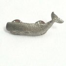 GG Harris Fine Pewter Sperm Whale Brooch Lapel Pin Back Signed 1988 481 2 Posts