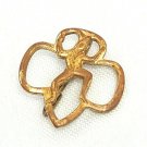 Vintage 1950s Girl Scouts Brownie Brass Membership Pin Trefoil Pixie