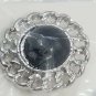 Multi Color 5 Pin Set Red Amber Black Crystal Pearl Round Lapel Pins