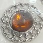Multi Color 5 Pin Set Red Amber Black Crystal Pearl Round Lapel Pins