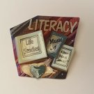 Vintage Book Pins By Lucinda Literacy Life Studies Music Give Me A Book Hearts