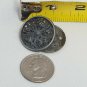 Vintage Double Metal Button Cufflink Two Connected Buttons Floral Design