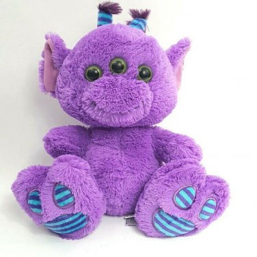 Aurora World Plush Taddle Toes Lucas Alien Three Eyed Purple Stuffed Monster