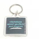 Vintage 1991 Harbor House Key Chain Ring Christians Aren't Perfect Just Forgiven