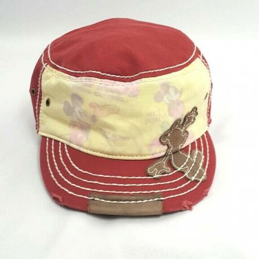 Disney Mickey Mouse Distressed Embroidered Retro Print Hat Baseball Cap DLR