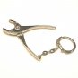 Cool Vintage Pair Mini Miniature Pliers Hardware Tool Keychain Key Holder Ring
