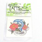 Temporary Tattoo Dolphin Flowers Maui Hawaii