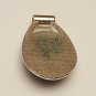 Large Amber Brown Color Oval Glass Jewelry Necklace Pendant Silver Tone Setting