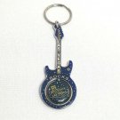 Las Vegas Rocks Blue Guitar Spinning Key Chain