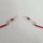 Red Transparent Plastic Bead Necklace Single Strand Rubber Clasps