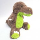 Animal Adventures 12" Dinomites Dinosaur Plush Brown Green Corduroy Soft Lovey