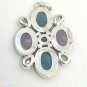Large Multi Colored 13 Section Oval Teardrop Glass Rhinestone Jewels Pendant