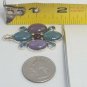 Large Multi Colored 13 Section Oval Teardrop Glass Rhinestone Jewels Pendant