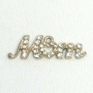 Mom Charm Crystal Heart Pendant Rhinestone Encrusted Letters Mother's Day Gift