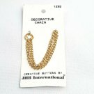 Vintage On Card JHB International Decorative Button Chain Gold Tone Germany 6"