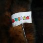 Aurora Bear Brown Black 16" Red Corduroy Bow & Paws Bean Bag Bottom Vintage Tags