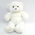 Build A Bear 14" White & Frosted Blue Plush Soft Fluffy Bear