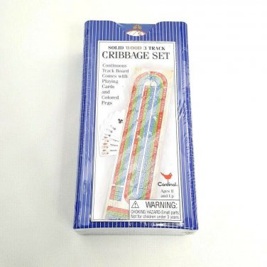 Cardinal Solid Wood Up To 3 Player Cribbage Game Family Game Ages 8+ New Sealed