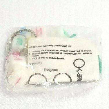 He Lives Key Chain Bead Craft Kit Easter Jesus Kids New Fun