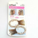Scunci Bendini Beaded Hair Clip 2 PCS Slide And Snap 38284-A