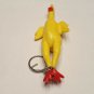 Rubber Chicken Key Chain Ring FOB Vintage Style Hot Rod Gag Joke