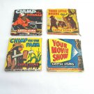 Vintage 8mm Movie Reel Castle Films Lot of 4 in Boxes Chimps Bruins Untested