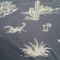 Custom Made ONeill Men's Desert Themed Blue T-Shirt L Cactus Scorpion Armadillo