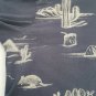 Custom Made ONeill Men's Desert Themed Blue T-Shirt L Cactus Scorpion Armadillo
